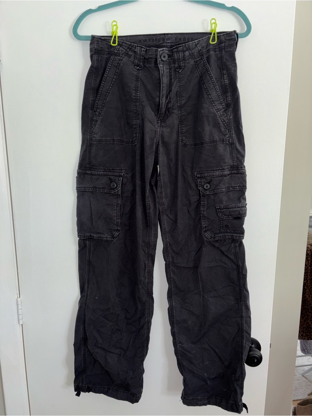 American Eagle Outfitters Black Cargo Pants - Utility Pocket Style